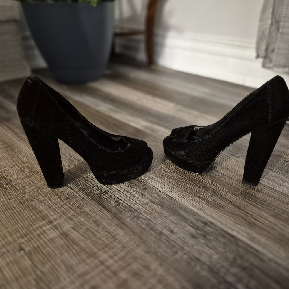 Aldo Black Platform Heels